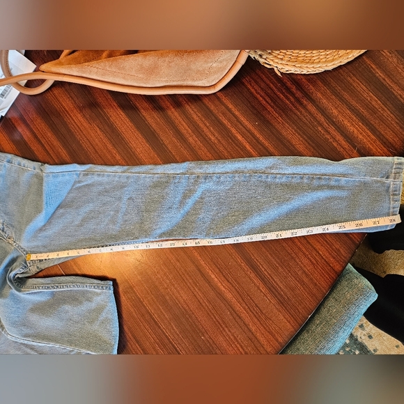 &Denim SKINNY COUPE MOULANTE Regular Waist Ankle Light Wash Stretch Jeans Sz 4 - Picture 8 of 8